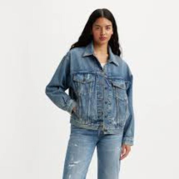 Levi's Premium 90s Trucker Distressed Denim Jean Jacket - Gypsy Core - Picture 1 of 5